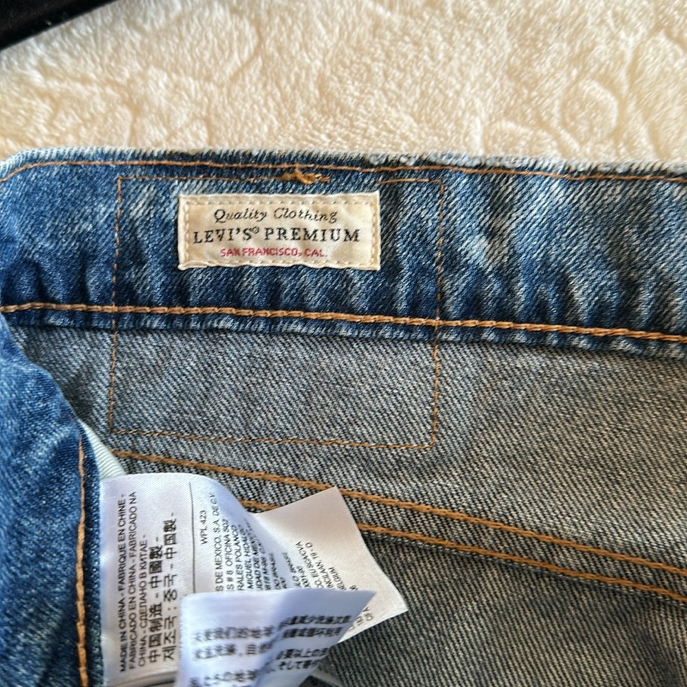 Levi’s Blue And Red Relaxed Patchwork Jeans New W… - image 4